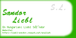 sandor liebl business card